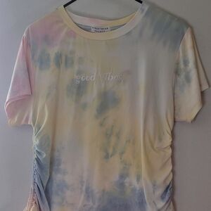 Streetwear Society Youth Tie-Dye "Good Vibes" Shirt, Size L